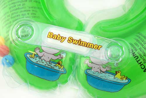 Baby Swimmer™ neckring features - velcro fasteners